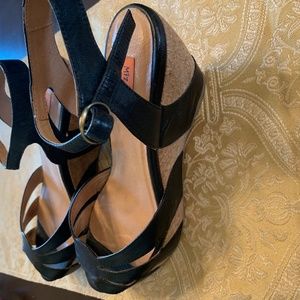 Miz Mooz Black Leather Sandal